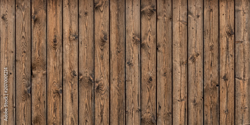 Foto Old vintage wooden wall texture background with weathered brown plank surface an