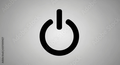 Minimalist Power Icon Representing Activation and Control on a Gradient Background