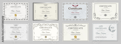 Foto Certificate template set