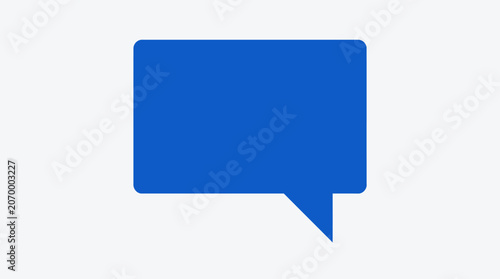 Canvas Print A blue speech bubble icon on white.