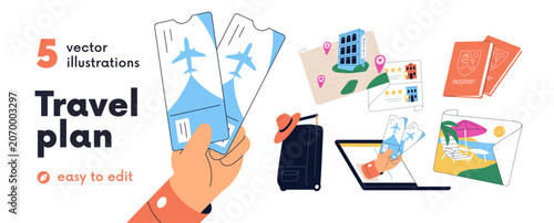 Foto Travel plan set