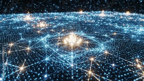 Network connections in space technology.