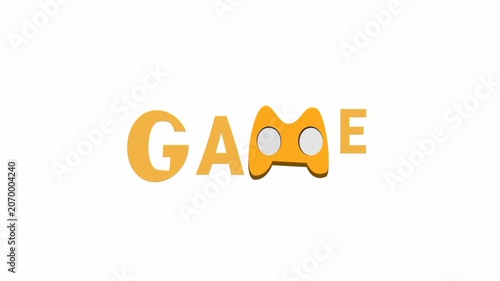 Game Text Animation with Controller Icon Footage