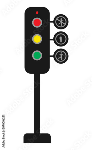 traffic light isolated on white