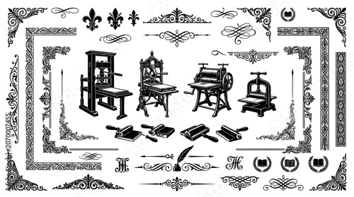 Vintage furniture making tools collection.
