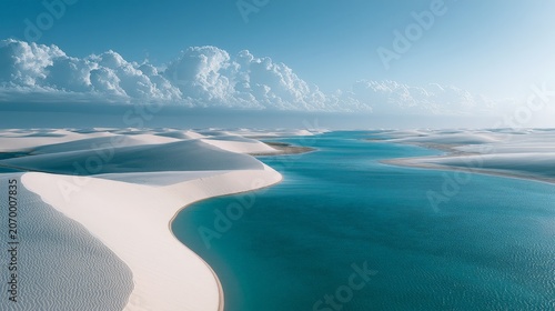 Breathtaking View of Lençóis Maranhenses National Park in Brazil