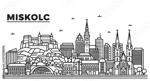 Принти на полотні Cityscape Logo Design Miskolc Hungary