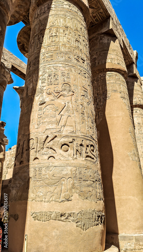 Famous Karnak Temple Complex, commonly known as Karnak near Luxor, Egypt.