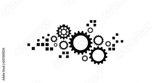 Gears interlock in a mechanical formation to symbolize industrial efficiency.