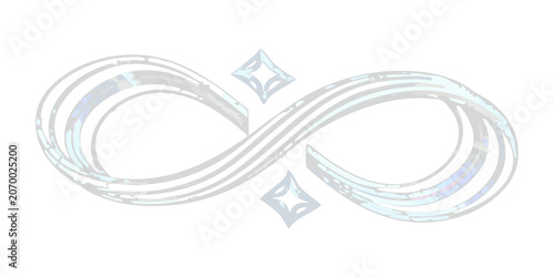 Ethereal infinity symbol with floating star accents and minimalist decorative design infinity minimalist abstract infinite decorative illustration backdrop ethereal emblematic geometry