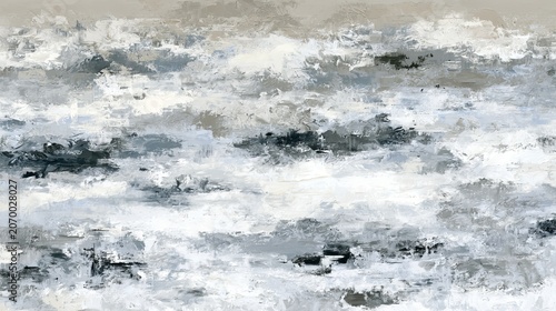 Abstract Watercolor Painting with Blue and Gray Tones in Artistic Style