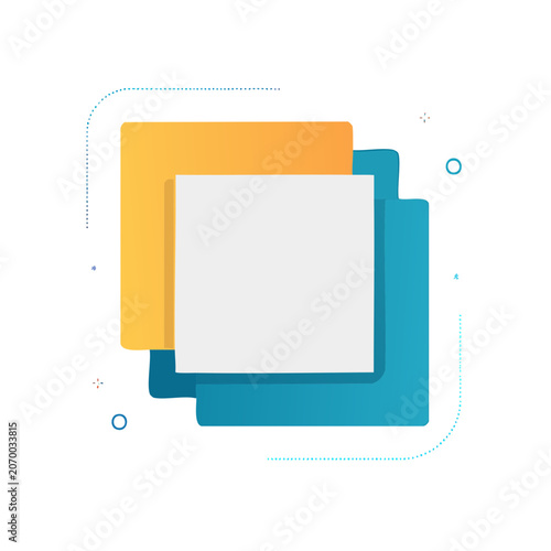 Stacked Colorful Squares Vector Design