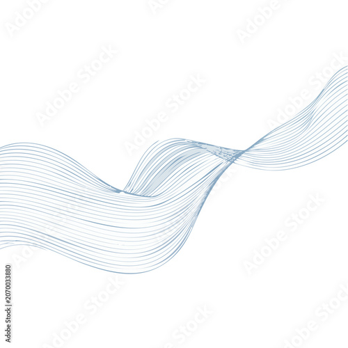 Abstract flowing wave lines vector design
