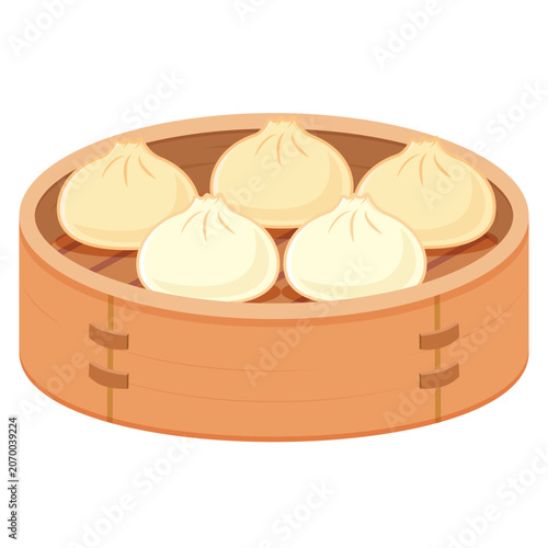 Steamed Stuffed Bun Food. Chinese Food Lotus Bun