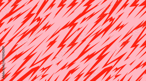 Red Bolt Seamless Vector Pattern for Textile Background