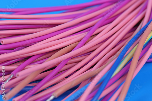 Electric Copper Stranded Insulated Wires for Electrical Switchboard Assembly. 
