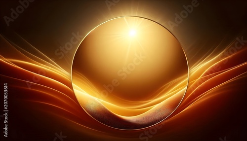 Golden Yellow to Burnt Orange Warm Sunburst Gradient Background