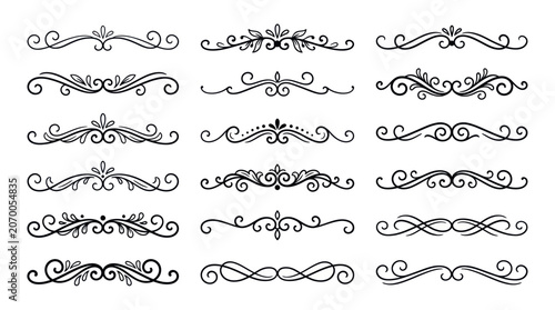 Canvastavla Collection of ornate swirling design elements.