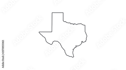 Foto Texas state map outline shape.