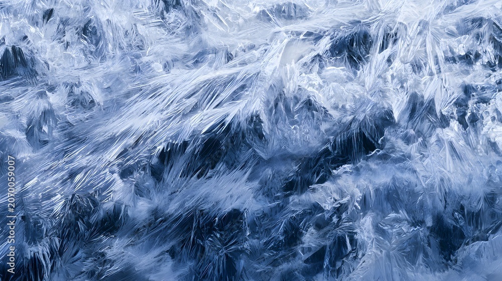 Obraz premium Frozen beauty reveals serene glacial textures in ethereal blue white minimalist design