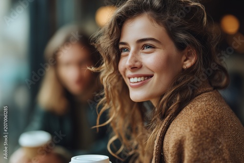 Smiling woman portrait in soft natural light
