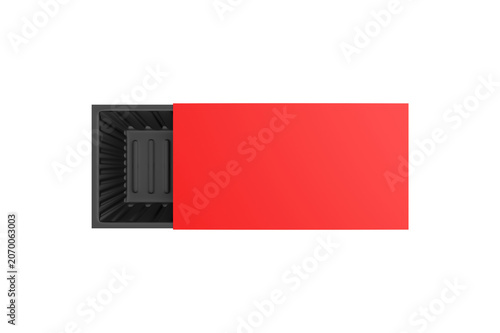 Empty Food Tray Mockup Isolated On White Background. 3d illustration