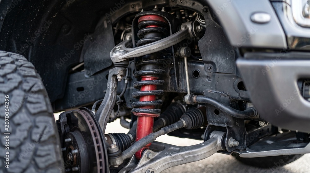 Fototapeta premium Close-up of Vehicle Suspension System