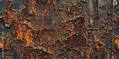 Konstfotografi Rusty metal texture background with an aged corroded surface