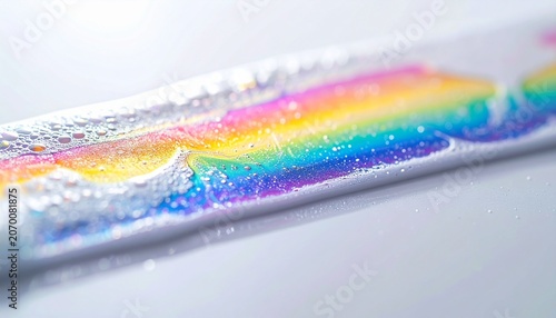 Abstract colorful liquid paint flowing dynamic motion.