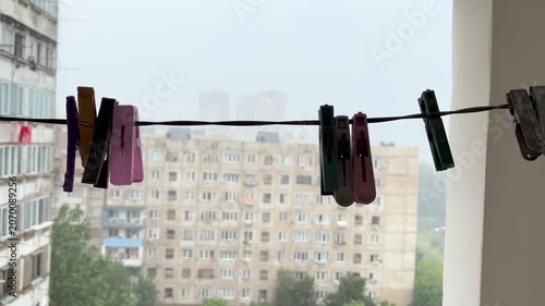Urban apartment laundry scene for real estate and lifestyle