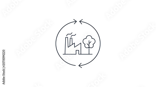 Sustainable Industry Circular Economy Icon
