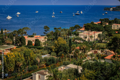 фотографія Aerial view of luxury villas on Saint Jean Cap Ferrat peninsula on the French Ri