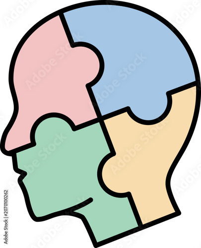 Mind mapping outline icon