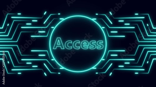 Image photo animation triggers safe system access keys. Connected image photo animation draws teal neon circle paths. Technical image photo animation loops data grids.