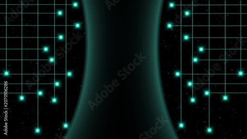 Abstract futuristic animation journeys tech network paths. Connected abstract futuristic animation maps grid nodes. Cyber abstract futuristic animation loops server data.