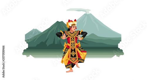 Traditional Thai dancer in costume.