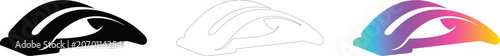 Abstract Arch Wave Vector Graphic Set in Solid, Outline and Gradient Style Variations