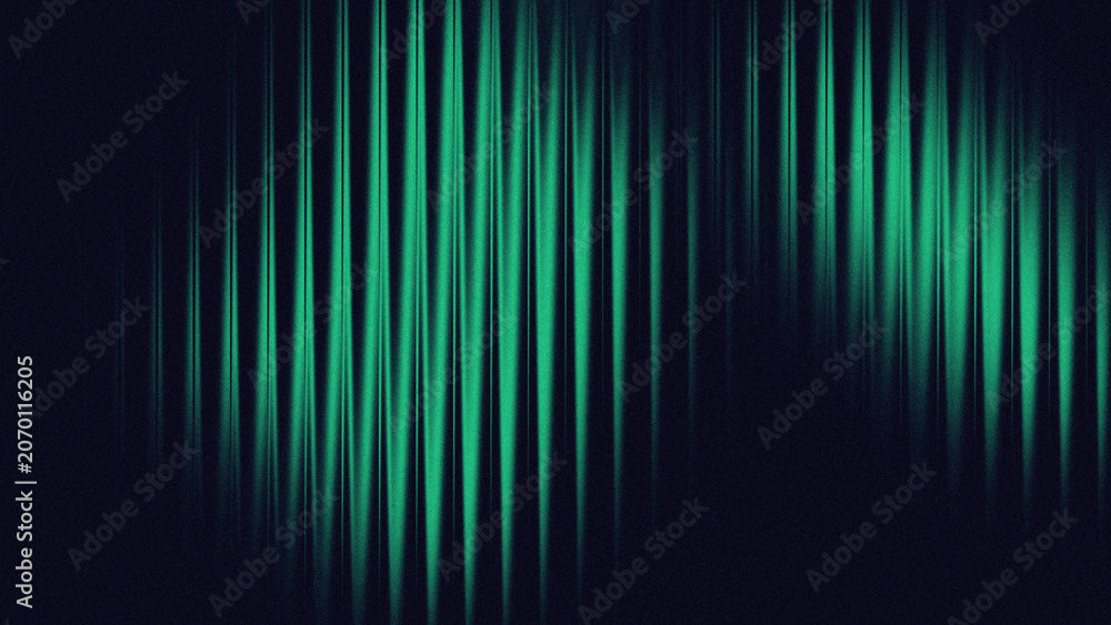 Obraz premium Minimalist green neon vertical lines background with central copy space