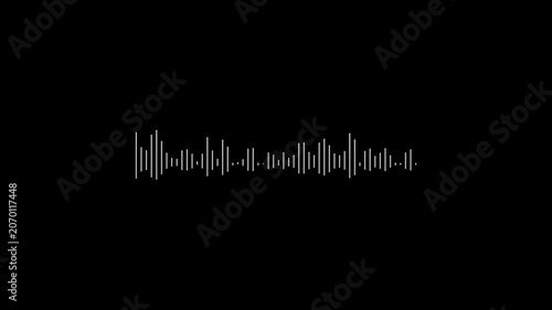 Audio Waveform Spectrum Animation – Sound Wave Music Visualizer on Black Background