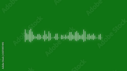 Audio Waveform Spectrum Animation – Sound Wave Music Visualizer on Black Background