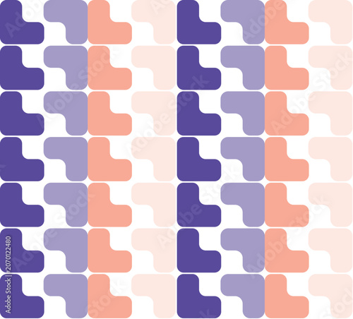 Brick blocked square colorful purple, pink pattern tile geometric background