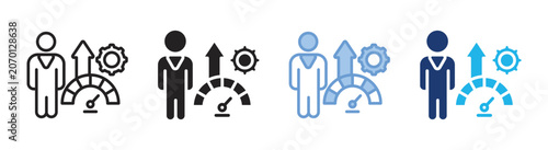 Cuadro en lienzo Performance icon set multiple style collection