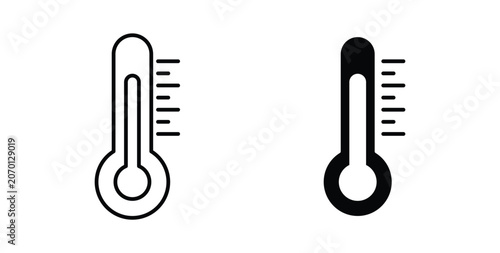 Foto Temperature icon vector art set