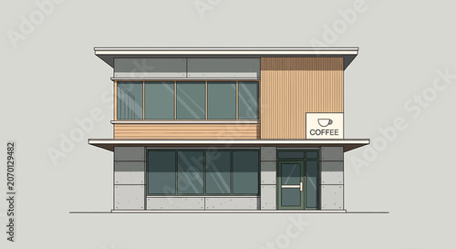 Modern office building exterior design.