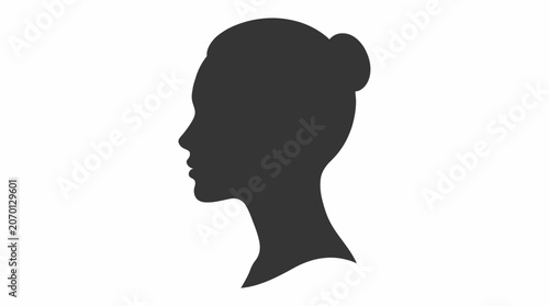 Photos Black silhouette of a woman's head.