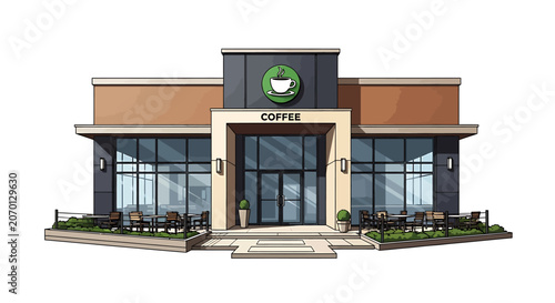 Starbucks Coffee Shop Store Front Exterior.