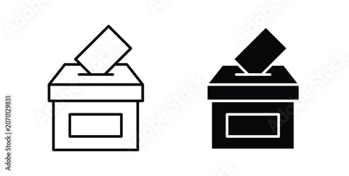 Billede på lærred Voting icon vector art set