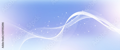 Colorful molecules background. DNA helix, DNA strand, DNA Test. Molecule or atom, neurons. Abstract structure for science or medical background, banner. Scientific illustration.