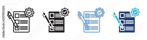 Obraz na płótnie Criteria icon set multiple style collection