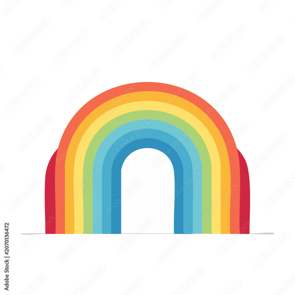Fototapeta premium Colorful rainbow arch vector illustration